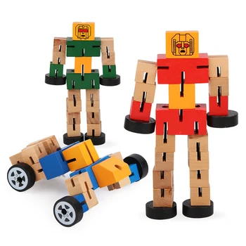 

4pcs magformers big size Transformation Robot Car Kit Deformation Robot Action Figures Toy for Boy Vehicle Model Kids Gift