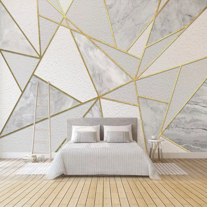 Custom Mural Wallpaper 3d Wall Painting Modern Fashion Geometric Marble Pattern Living Room Bedroom Background Photo Wall Paper Wallpapers Aliexpress