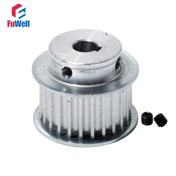 

HTD 5M-26T Timing Pulley With Keyway 21mm Belt Width Toothed Belt Pulley 10/12/15/20mm Bore Aluminum Alloy 26T Gear Pulley