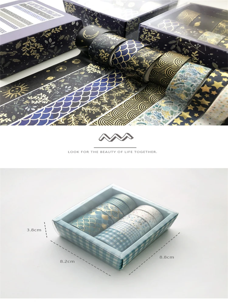 3m washi tape set 10Pcs washitape stickers adesiva decorativa cute grid washitapes Bronzing masking tape scrapbooking washi 1