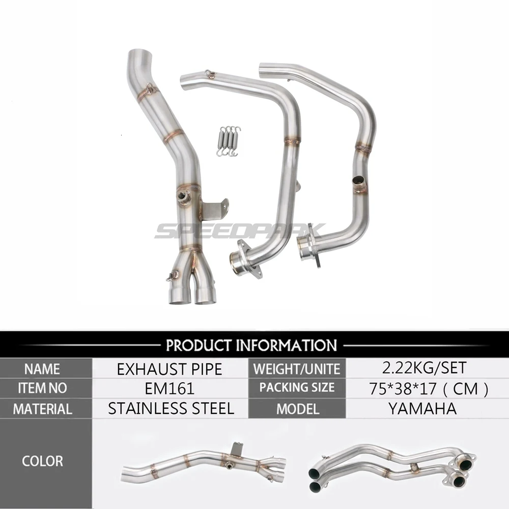Мотоциклетная Соединительная средняя труба полная система выхлопа без шнуровки для Yamaha MT03 MT-03 YZF R3 R25 YZF-R3 YZF-R25 от до