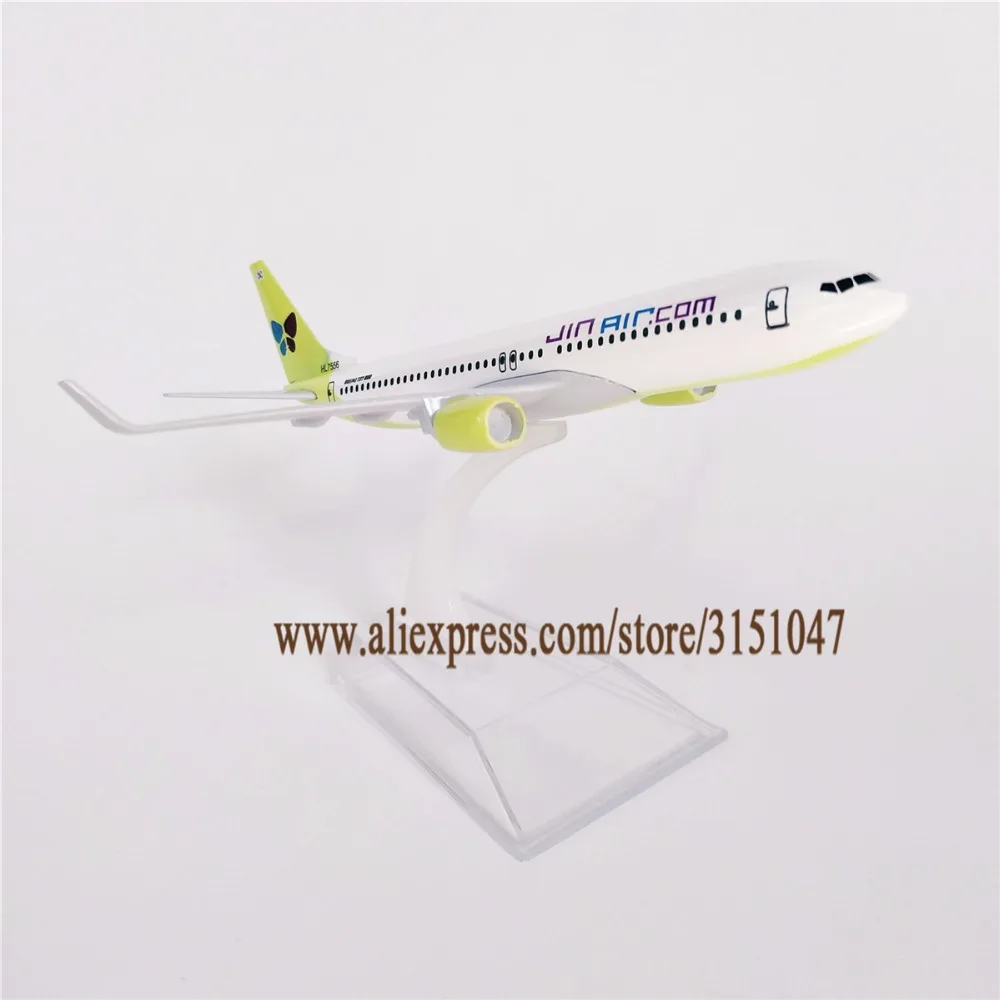 Модель самолета Jinair Jin Air Airlines 15 см модель стандарта Боинг 737|Вертолеты самолеты