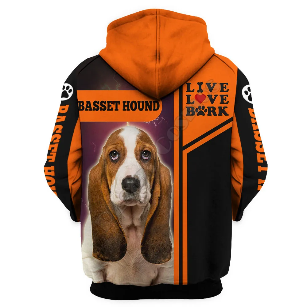 Love Basset Hound 3D Printed Hoodies Fashion Pullover Men For Women Sweatshirts Funny Animals Sweater Drop Shipping
