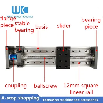 

GX80 Inch Square Rail SFU1605/1204/1610 900mm Ball Screw Sliding Table Sliding Cross Linear Slide Platform Guide XYZ Shaft