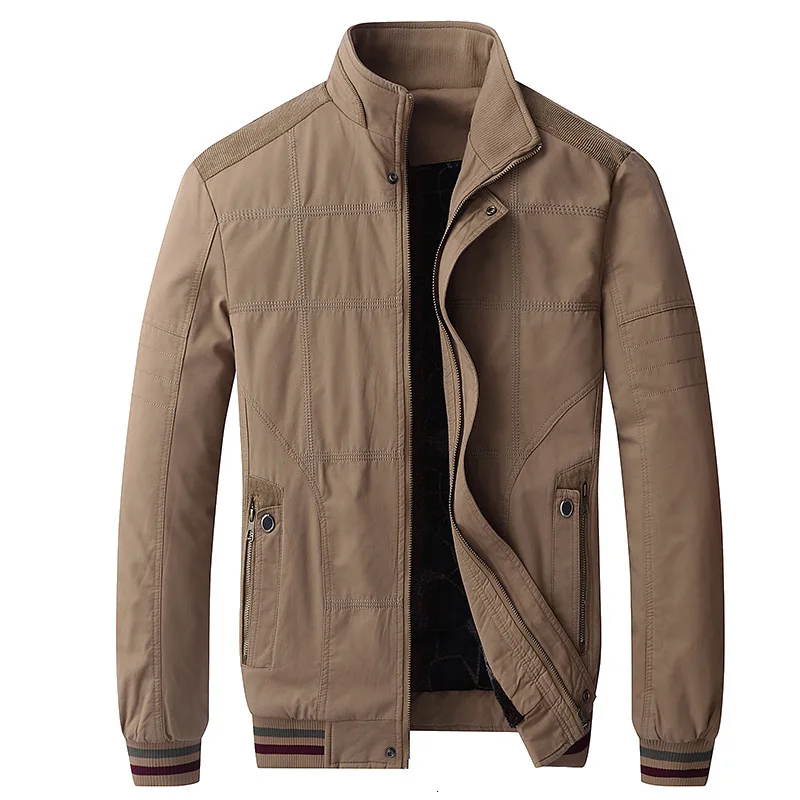 Jacket Men 2019 Casual Winter Fleece Bomber Jacket Men Windbreaker Fashion Cotton Warm Men Jacket Male Coat For Men Outwear Coat