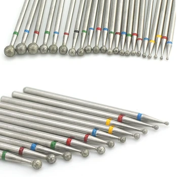 

6pcs/50pcs Ball Diamond Milling Cutters Nail Drill Bit Set For Manicure Electric Pedicure Files Cuticle Remove Tools Accessories