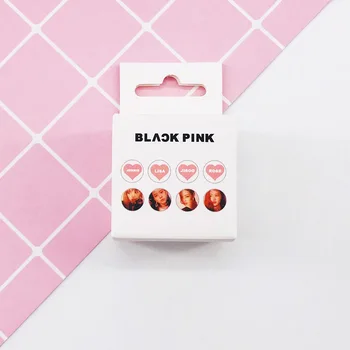 

KPOP Blackpink GOT7 Paper Scrapbook Sticker DIY Adhesive Diary Paper Sticker Decorative Masking Tape School Stationery Supplies