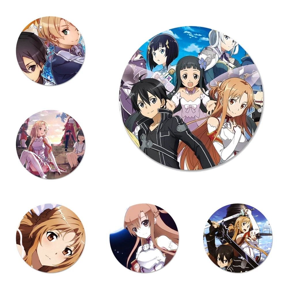 Anime Sword Art Online Kirito insignias Broche Alfiler Botón De Fiesta De Disfraces De Regalo 8 un 