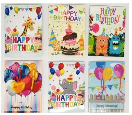 6pcs 26x18cm 5D DIY бриллиантовый рисунок Рождество открытка Алмазная вышивка Санта поздравительная открытка Алмазная мозаика Рождественский подарок LD563 - Цвет: 6pcs 26x18cm
