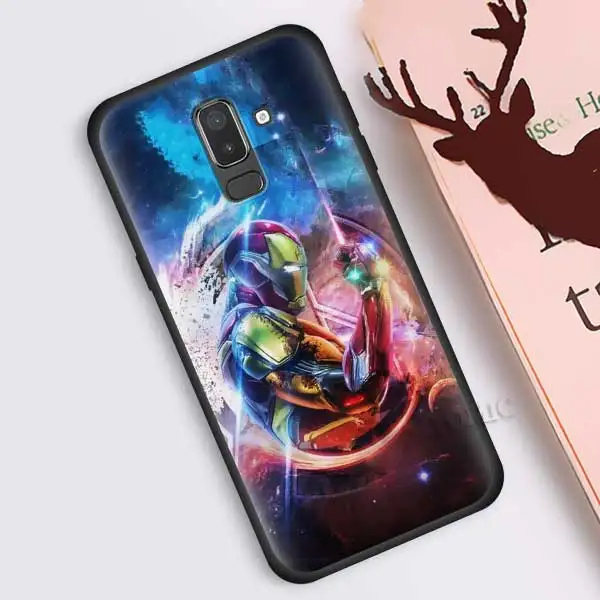 B08 Железный человек с принтами "Marvel", "Мстители", Чехол для samsung Galaxy J8 J6 J4 A6 A7 A8 A9 плюс M10 M20 M30 S M40 силиконовый чехол для телефона с изображением на задней панели Чехол - Цвет: B08