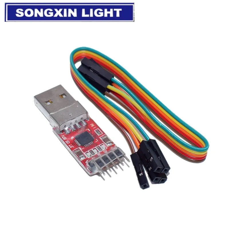 50sets/lot XIASONGXIN LIGHT + CP2102 Serial Converter USB 2.0 To TTL UART 5PIN Module with Dupont line(RED) MODU | Электронные