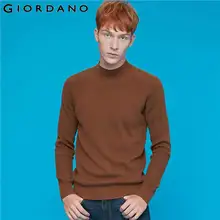 Giordano вязанная мужская кофта с высоким воротом, имеется несколько цветовых решений данной модели