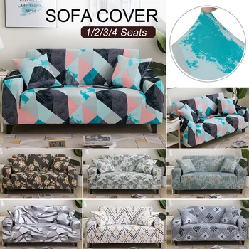 

Printed Sofa Slipcovers Sectional Stretch Couch Cover Armchair 1/2/3/4 Seat Cover Elastic Stretch Sofa Cover For Living Room