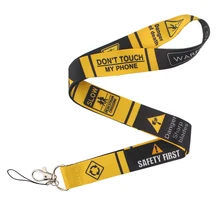 CA210 Предупреждение знак ремешки классный шейный ремешок для ТЕЛЕФОНА КЛЮЧИ ID держатель для карт с ремешком для ключей DIY веревочная петля ремешки 1 шт