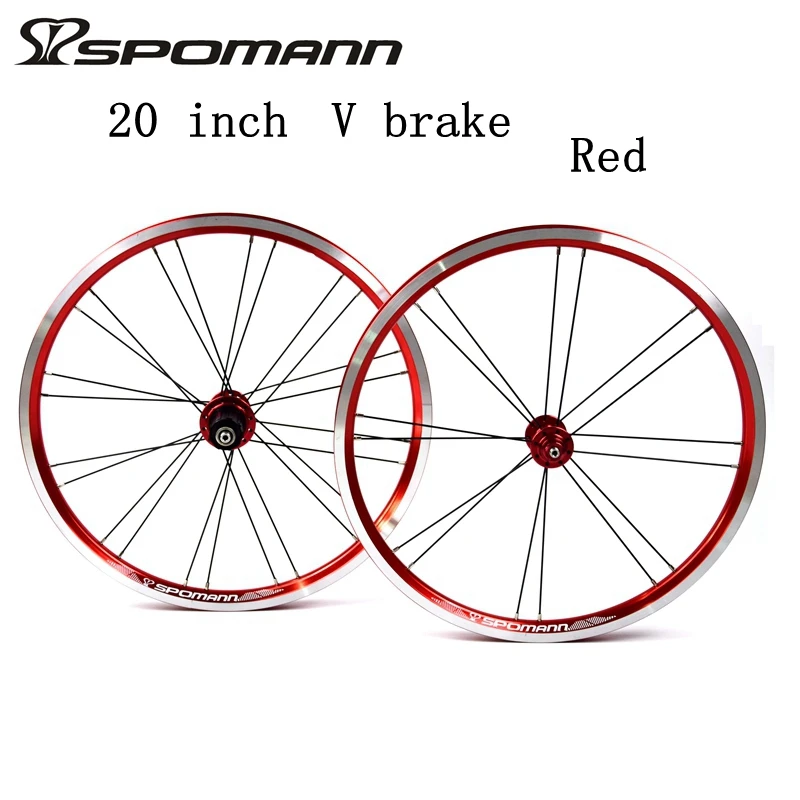 Spomann 20 Inch Mountain Bicycle Wheels Bmx Wheelset 11 Speeds Folding