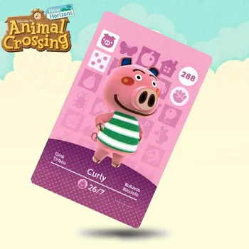 

288 Curly Animal Crossing Card Amiibo Cards Work for Switch NS 3DS Games