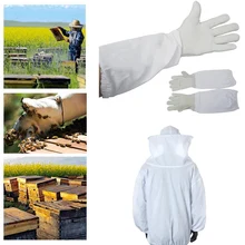 Перчатки для пчеловодства кожаные с длинными рукавами защитные перчатки для пчеловодства оборудование инструменты