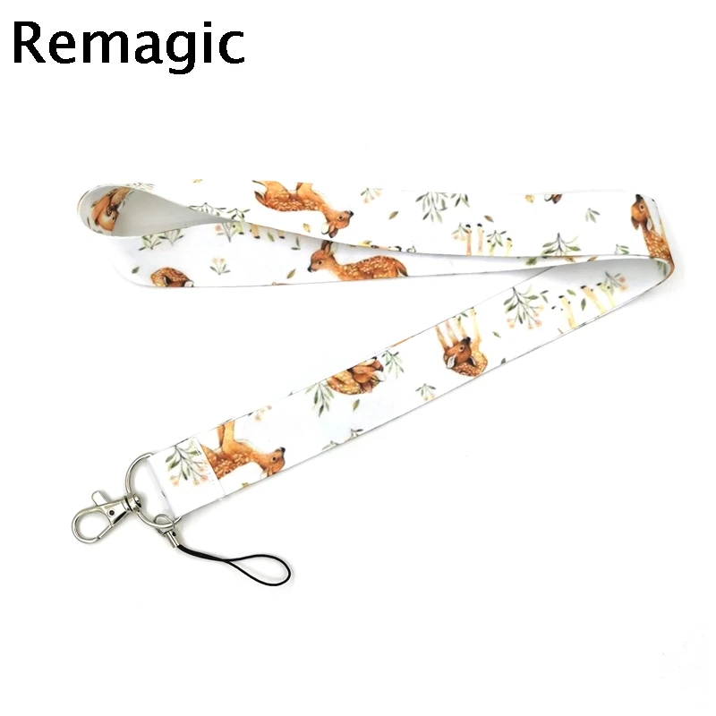 

Animal Deers funny decorations Neck Strap Lanyard keychain Mobile Phone Strap ID Badge Holder Keyring cosplay Accessory Gifts