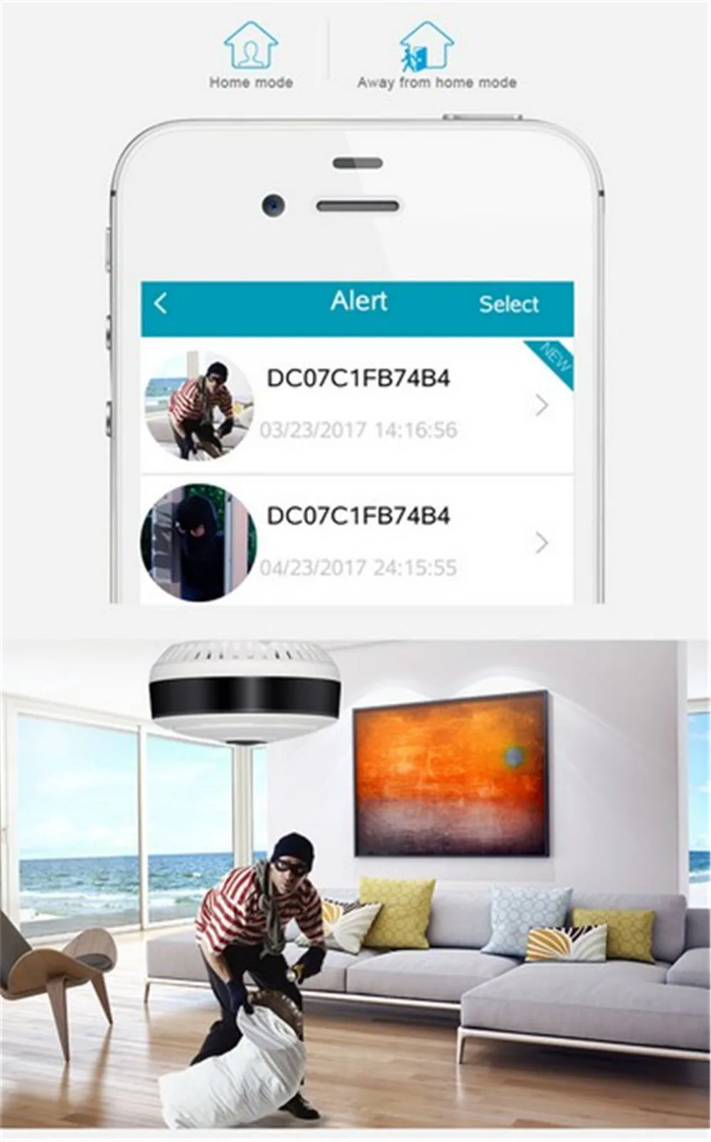 Сетевая камера HD рыбий глаз 960P WIFI Виртуальная реальность камера ночного видения 360 градусов Панорама CCTV сеть беспроводных камер домашней безопасности