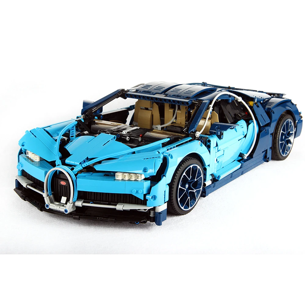 20086 20086C Technic Супер гоночный автомобиль строительные блоки 42083 42056 power Bugatti creator expert Chiron super Sport Car king toy - Цвет: 20086(20088) Blue