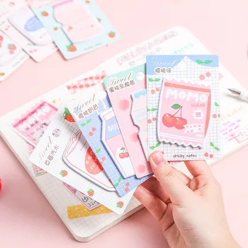 

1 set/lot Memo Pads Sticky Notes Fruit shake series Paper diary Scrapbooking Stickers Office School stationery Notepad