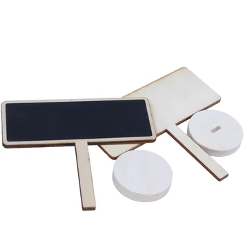 

12pcs Mini Chalkboard with Stand and Sturdy Thick Base, Best for Wedding Party Table Numbers Place Card Favor Tag Plant Marker (