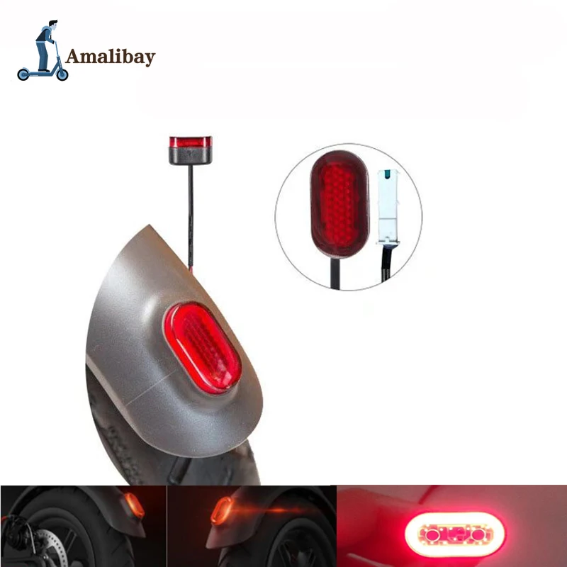 Electric Scooter Brake Rear Tail Light For Xiaomi M365 1S Pro Electric Scooter Taillight Safety Warning Stoplight Waterproof scooter accessories scooter light