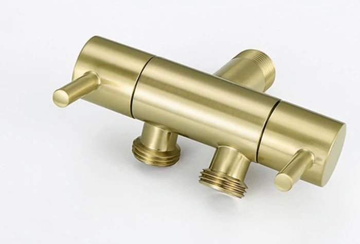 Robinet De Douche/tub Avec 2 Poignées Nickel Brossé - Vanne Incluse, Montage Mural, Classique Et Fiable