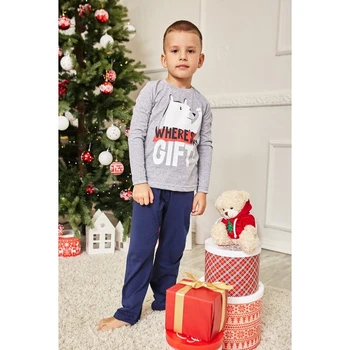 

Pajamas for children KAFTAN "Gift" size 34 (122-128), blue / gray 4235733