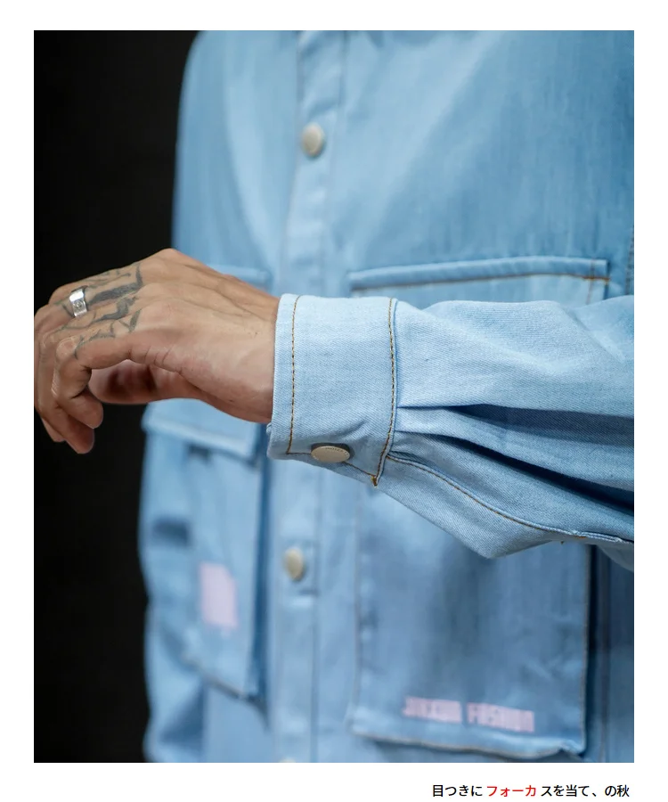 С напечатанной надписью в стиле хип-хоп, черные свободные рубашки с карманами, мужские осенние модные уличные повседневные топы, мужские летние Военные рубашки с длинным рукавом