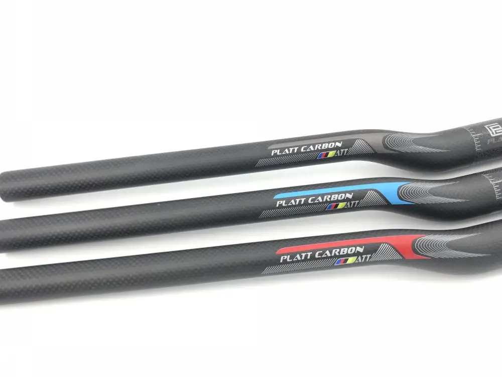 Руль велосипеда горизонтальный 3 цвета с одной ручкой MTB руль 500-760 мм 3K матовый плоский подъем углеродный руль MTB