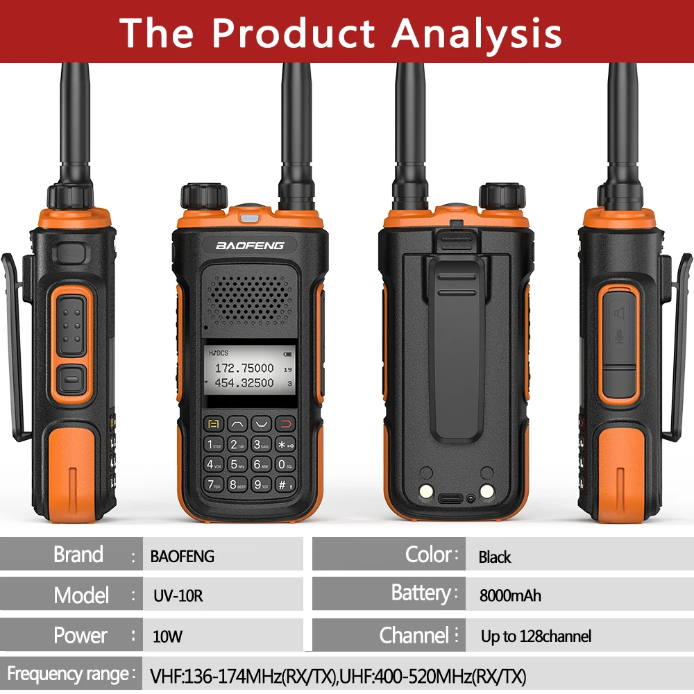 baofeng walkie talkie uv-5r dualband two way radio VHF/UHF 136-174MHz &  400-520MHz FM Portable Transceiver with earpiece – Triveni World