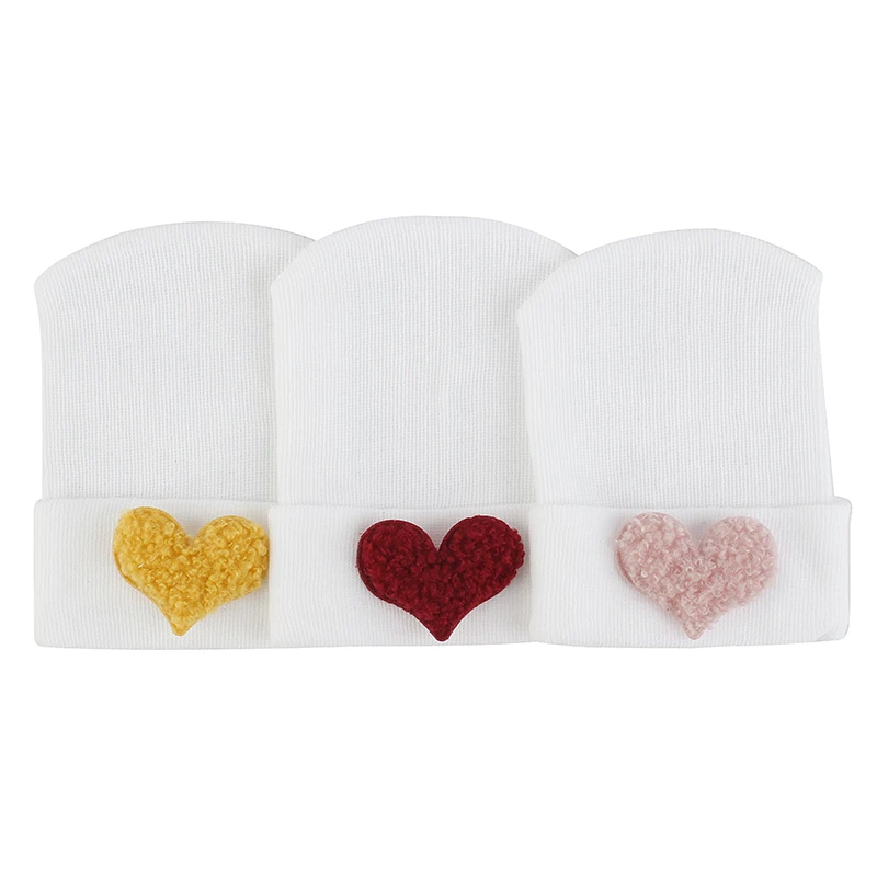 Toddler New Beanies Love Print Infant Causal Elastic Hat Fashion Warm Windproof Outdoor Soft Solid Color Newborn Skullies Caps 2
