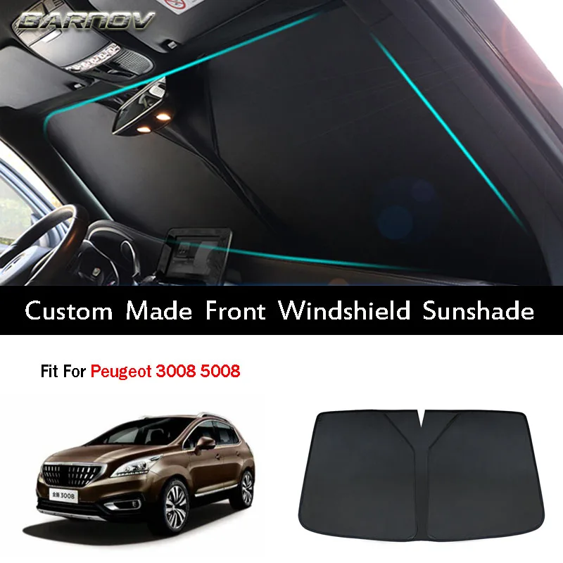 Car Special Fully Covered Front Windshield Sunshade Double Insulation  Custom Made Fit For Peugeot 3008 5008