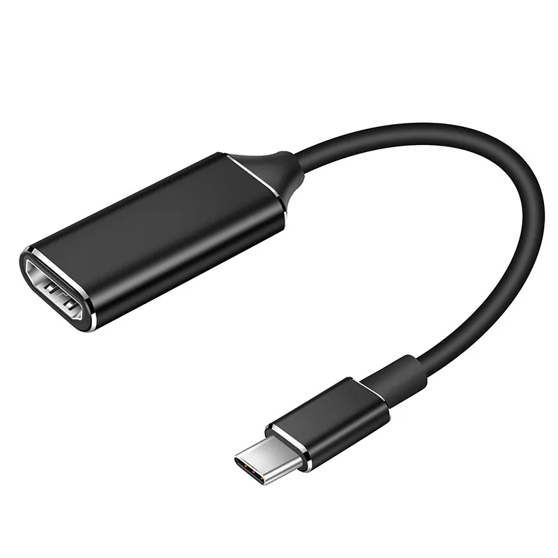 Лучшие продажи продуктов тип-c к HDMI HD ТВ адаптер USB 3,1 4K конвертер для ПК ноутбук планшет телефон поддержка дропшиппинг - Цвет: Черный