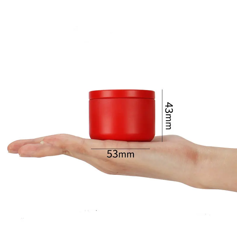 Storage Can 95ML Tea Travel Portable Flower Tea Packaging Sealed Cans Metal Trumpet Creative Black Tea Small Cans Tin Box storage can