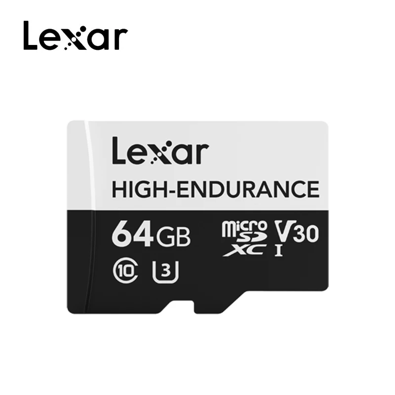 64 ГБ NEWl! Lexar высокая выносливость 128 ГБ Micro SDXC карта U3 32 Гб 64 Гб Micro SD SDHC карта памяти U1 TF карта класс 10 V10 - Емкость: 64 ГБ