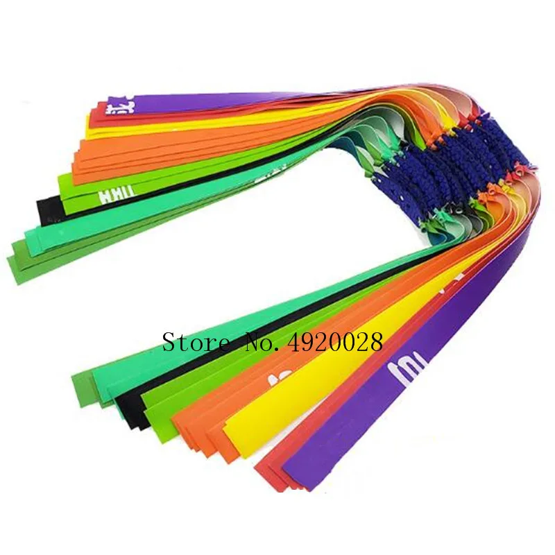 

5Pcs Powerful Slingshot Elastic Flat Rubber Band Practical Hunting Sports Catapult Kit Set Slingshot Rubber Random Color