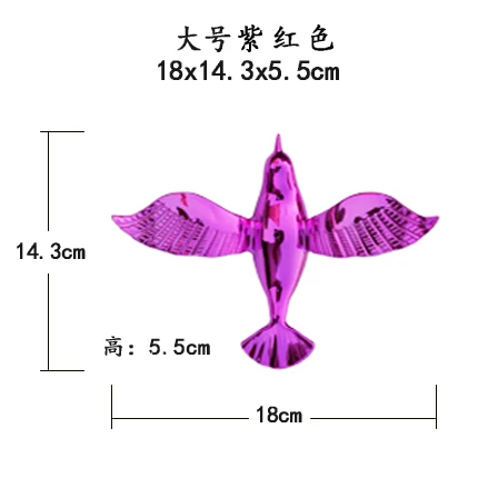10 шт. высококачественная акриловая подвесная на окно для свадьбы с кристаллами Hummingbird DIY Праздничная вечеринка для детского сада потолочная Цветная птица - Цвет: Violet 2