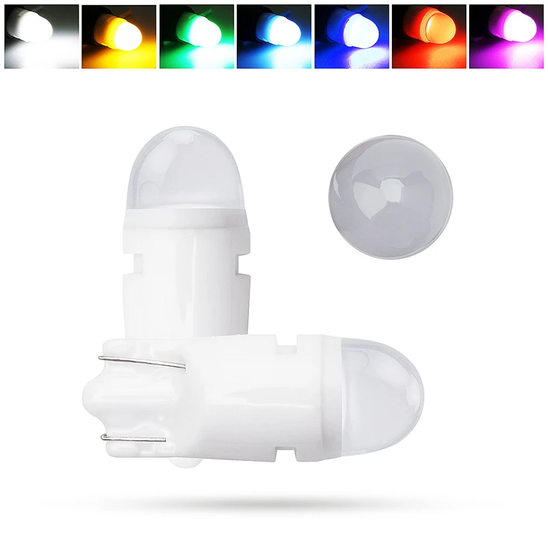 500x New T10 W5W Ceramic LED Waterproof Wedge Licence Plate Lights WY5W Turn Side Lamp Car Reading Dome Light Auto Parking