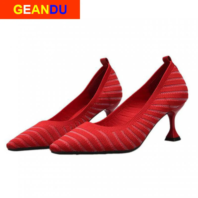 Ladies Pumps weaving Pointed Toe 2020 High Heels Sandals Woman Extreme Mules Super Sexy Shoes for women high heels Sex | Обувь