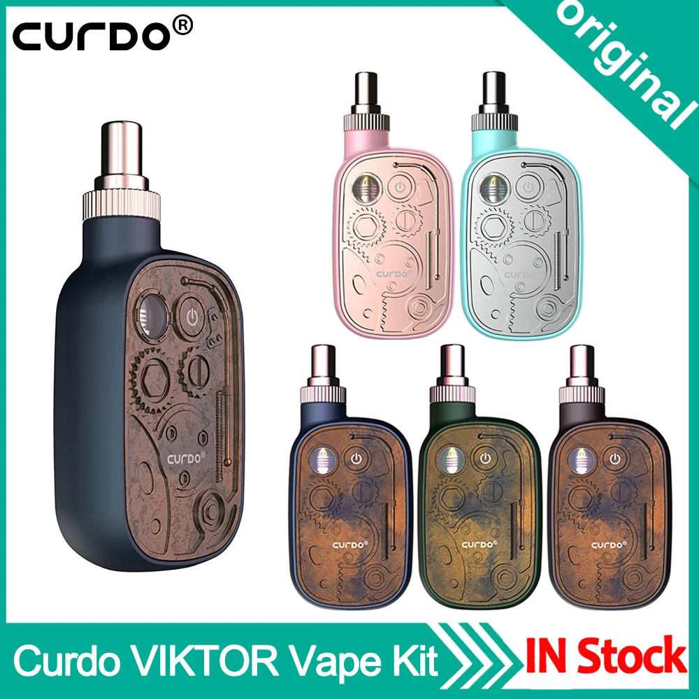 

Original Curdo VIKTOR Pod Vape Kit With 400mAh Battery & 1ml Capacity Pod Cartridge Steam Punk Style E Cigarette Kit