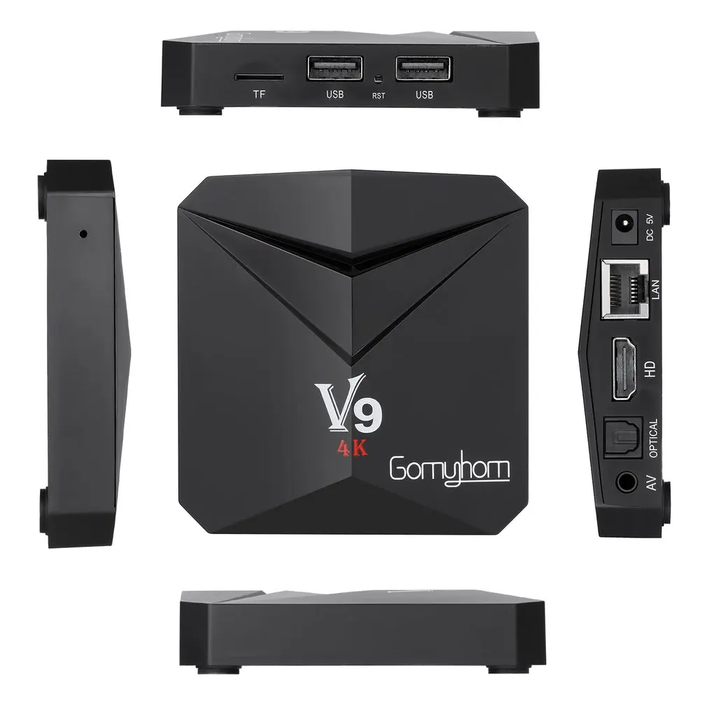 TV Box Android 7.1 V9 Smart Box Amlogic S912 Octa Core 3GB RAM 32GB ROM H.265 3D 4K HD 2.4G/5G Dual Band Wi-Fi BT4.0
