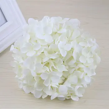 

6 Pcs Artificial Hydrangea Heads Silk Fake Flowers Wedding Faxu Floral DIY Decor H4GD