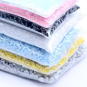 

4mm Imitation Glue On Beauty Beads Resin 10000pcs/lot AB Colors Half Round Pearls New Nail Art Jewelry Making DIY Decoration
