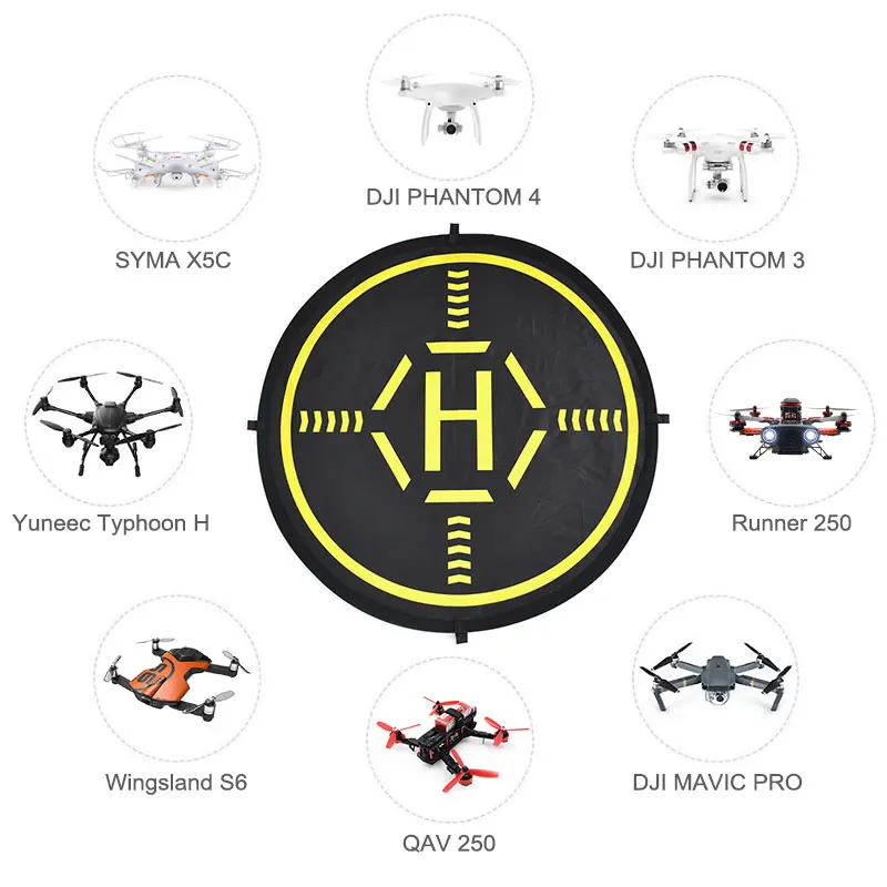 80CM Fast-fold Landing Pad FPV Drone Waterproof Apron Pad For DJI Mavic Pro / Mavic Air / Spark FIMI X8 SE Drone Accessories