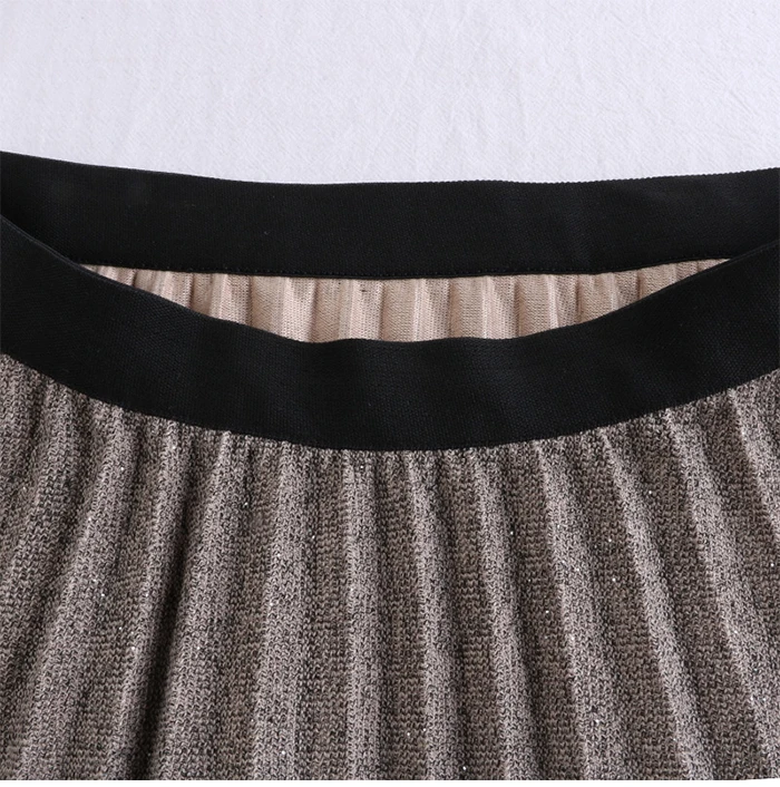 Женская длинная плиссированная юбка TIGENA, теплый юбки из шерстяная для женщин на осень-зиму