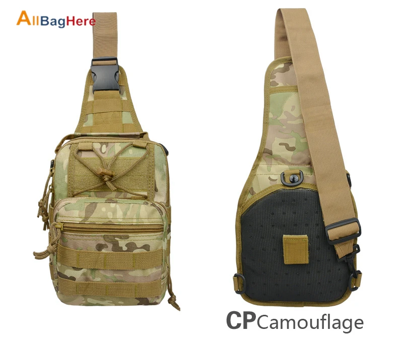 CP Camo Открытый плечо грудь военный рюкзак Кемпинг путешествия Пешие прогулки треккинг Сумка 10 цветов Водонепроницаемый через плечо Молл спортивные сумки - Цвет: CP Camo