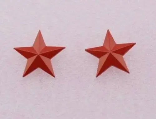 Пара китайских армейских PLA кепок значок военная форма INSIGNIA булавка Красная