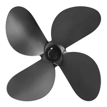 4 lâmina de fogão substituição do ventilador lareira calor alumínio alimentado fogão ventilador baixo ruído lâmina fogão ventilador acessórios